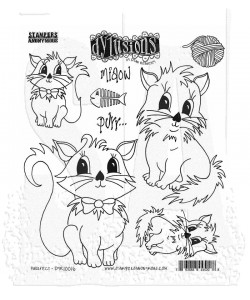 Dylusions Cling Mount Stamps: Purrfect DYR10016