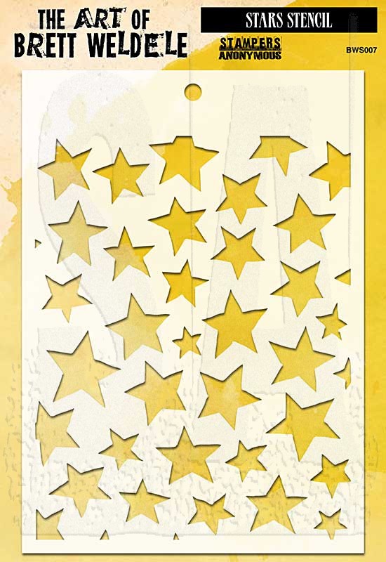 Dina Wakley Media Cling Mount Stamps: Grungy Stars MDR47612