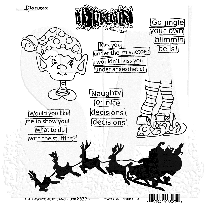 Dylusions Cling Mount Stamps: Pondering Petunia DYR34483
