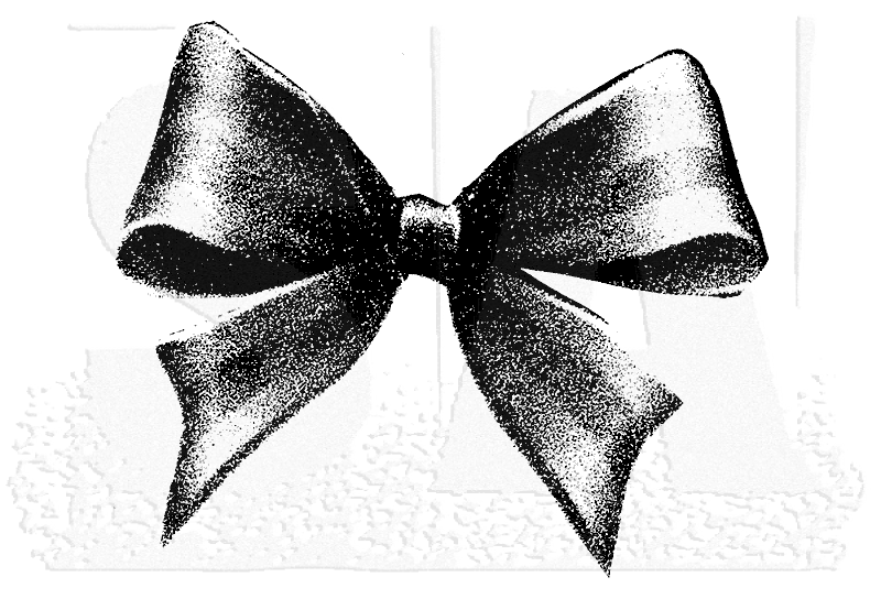 Bow Tie Wood Mounted Rubber Stamp 4470 