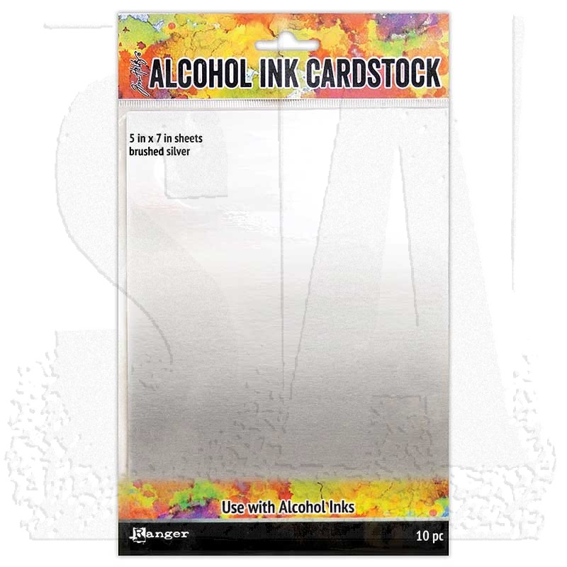 Ranger-Tim Holtz Alcohol Ink Cardstock 5"X7" 10/Pkg-Black 