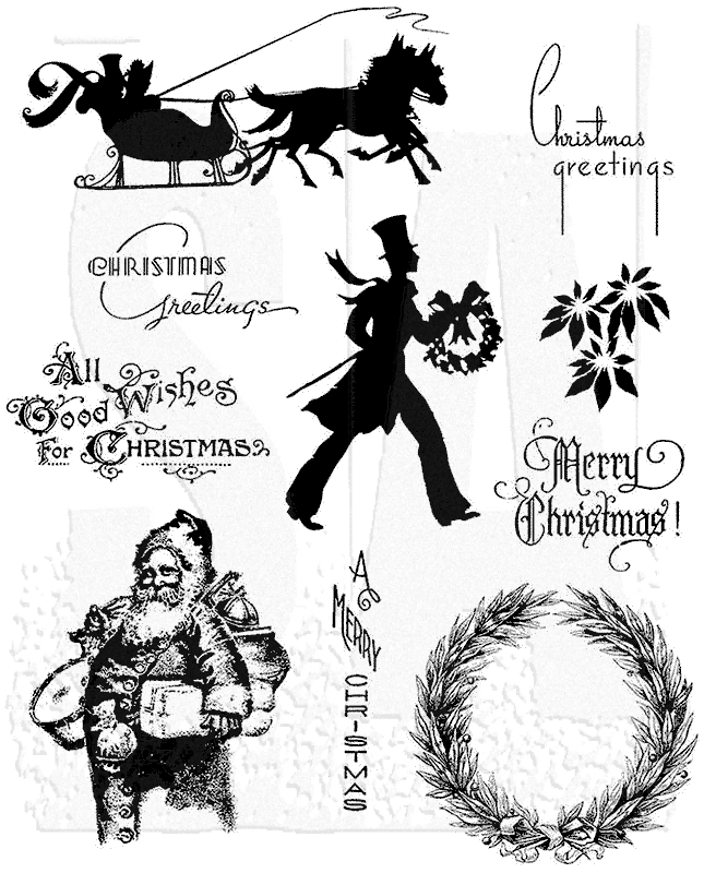 Tim Holtz 7X8.5 Cling Stamps: Jolly Holiday, by Stampers Anonymous ( –  Only One Life Creations