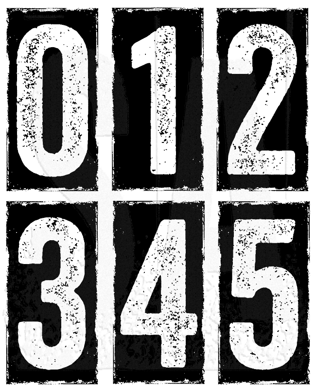Stamper's Anonymous/Tim Holtz - Cling Mounted Rubber Stamp Set - Big Number  Blocks (set of 2 sheets)
