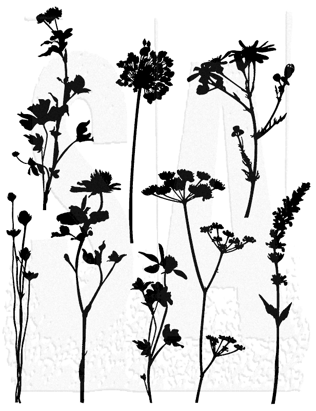 Tim Holtz Layering Stencil THS035 Wildflower