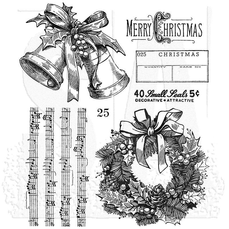 Tim Holtz Cling Stamps 7X8.5-Odds & Ends