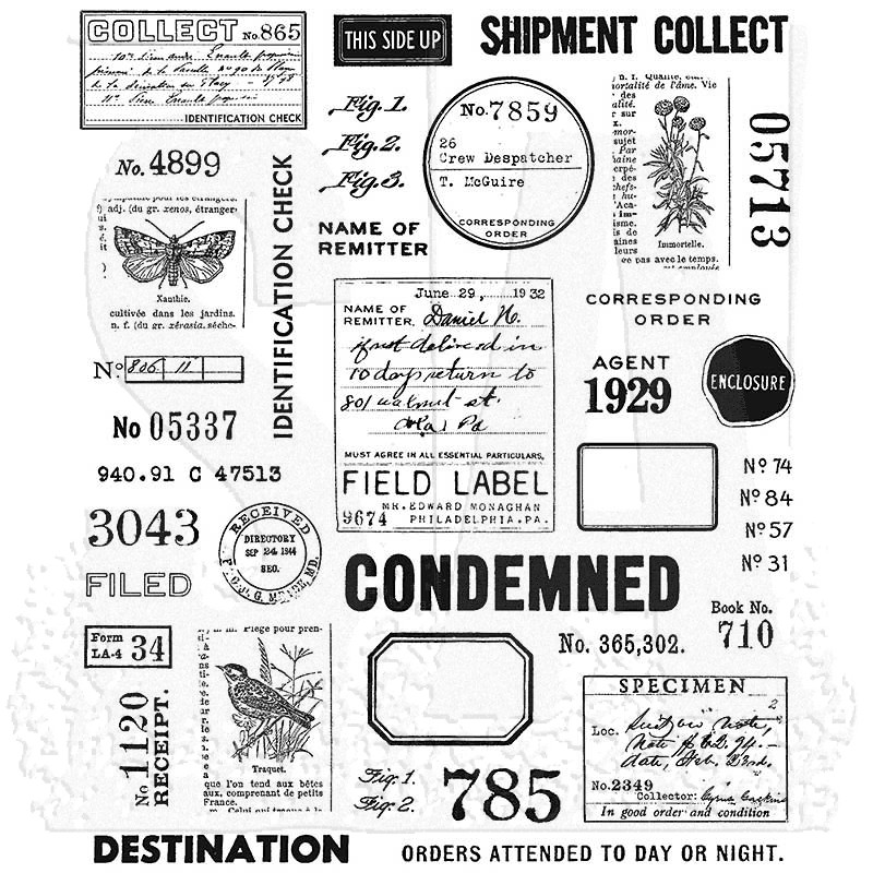 Tim Holtz Cling Stamps Note Quotes