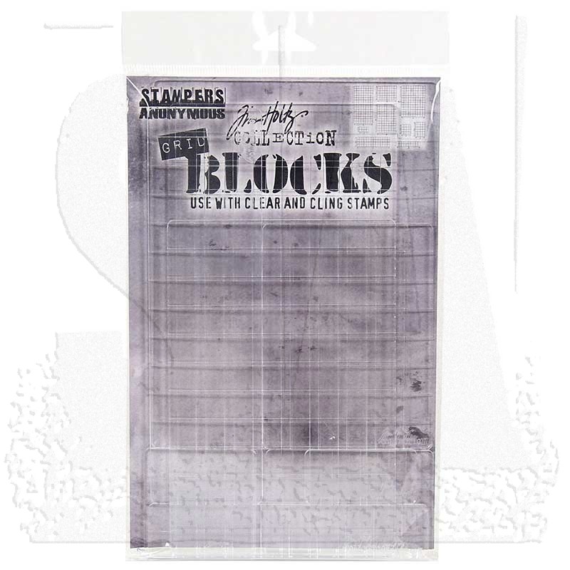 Tim Holtz Acrylic Stamping Grid Blocks 9/Pkg - - 7498035