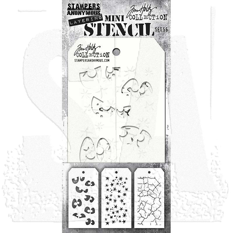 Set of 6 assorted Journalling Stencils - Set #1