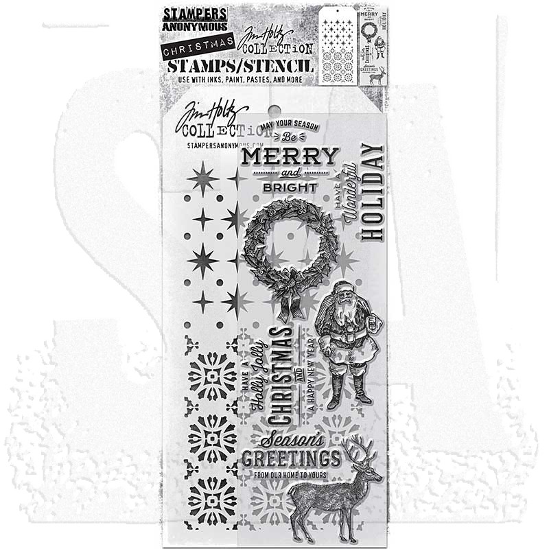 Stampers Anonymous Tim Holtz Christmas 2023 Stencil Bundle