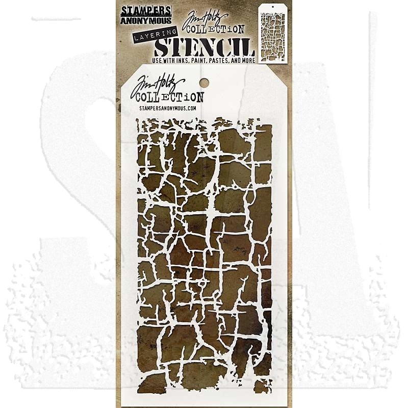 Stampers Anonymous Tim Holtz Layering Stencil - Brush Hex THS166