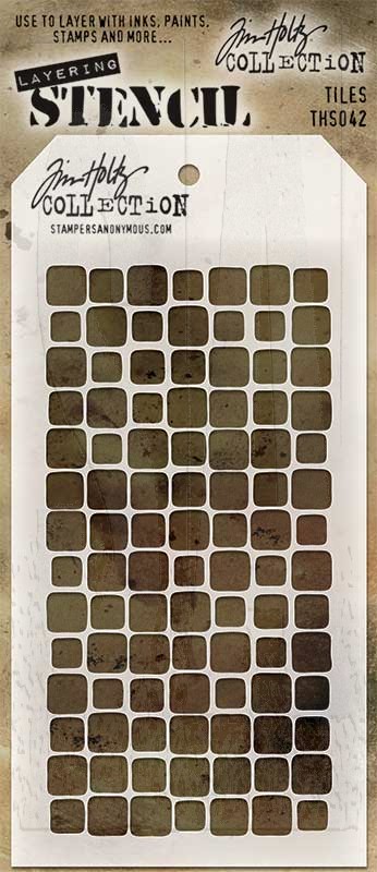 Tim Holtz Layering Stencil - Tiles THS042