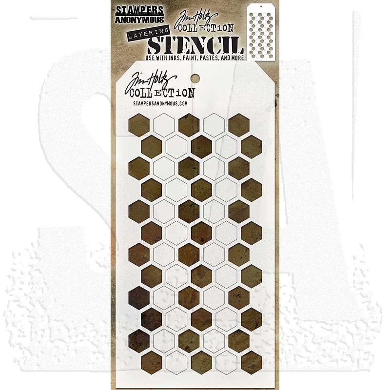 Tim Holtz Layered Stencil - Shifter Hex