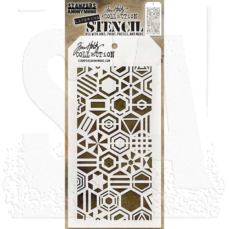 Tim Holtz Stampers Anonymous - Hex Stencil