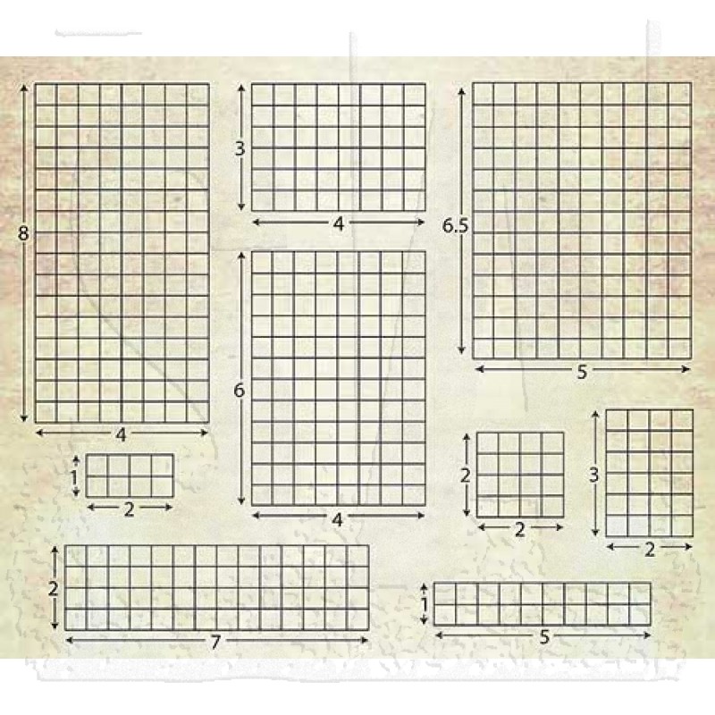 LZBRDY 5.9 by 7.7 Inch Large Clear Stamp Blocks with Grid and Measurements,  Acrylic Stamping Tool for Arts and Crafts