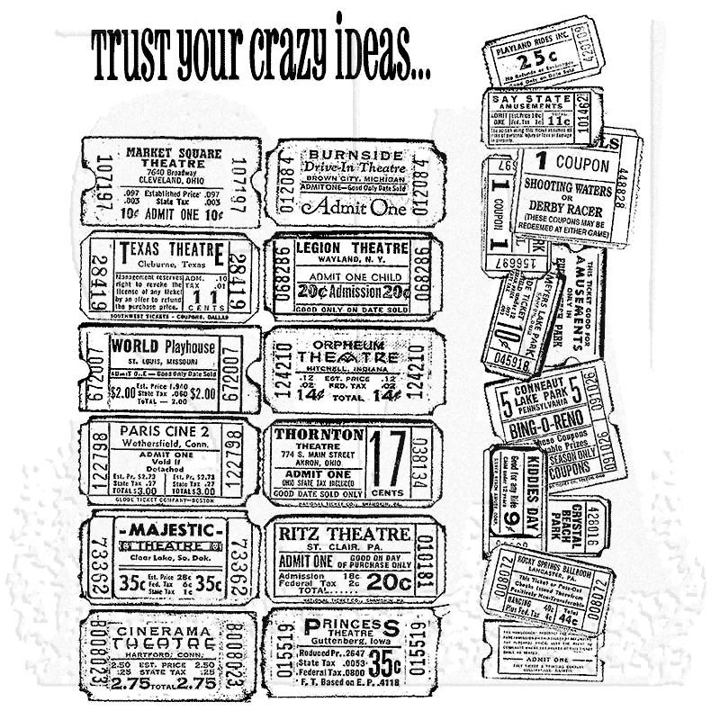 Stampers Anonymous Tim Holtz Cling Mounted Rubber Stamp Set Distinguished cms371 