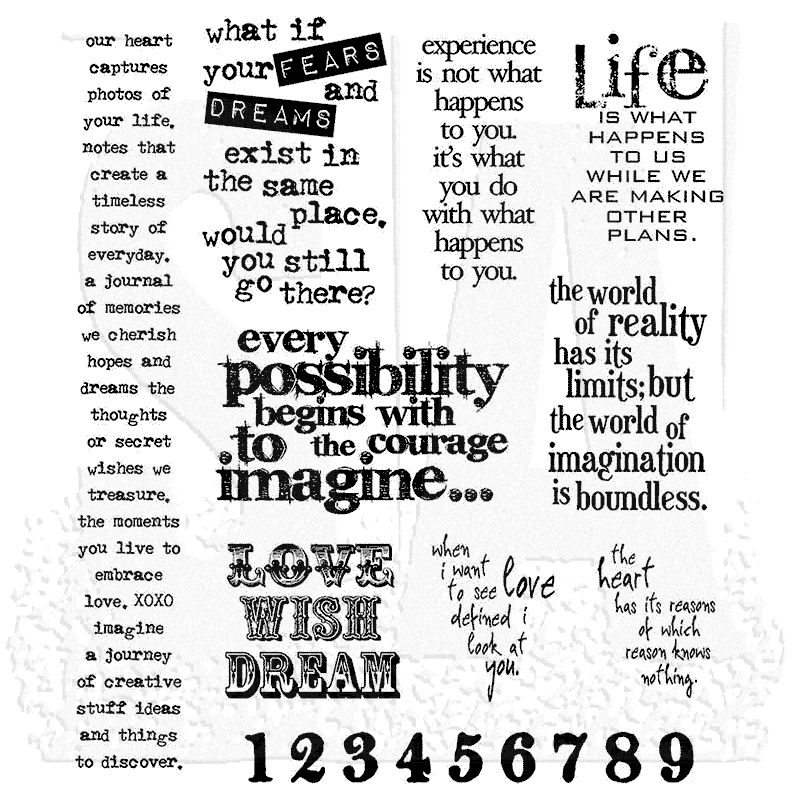 Tim Holtz Large Cling Rubber Stamp Set-Tiny Things 