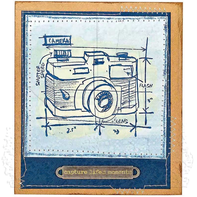 Tim Holtz Cling Mount Stamps - Mini Blueprints 3 CMS150