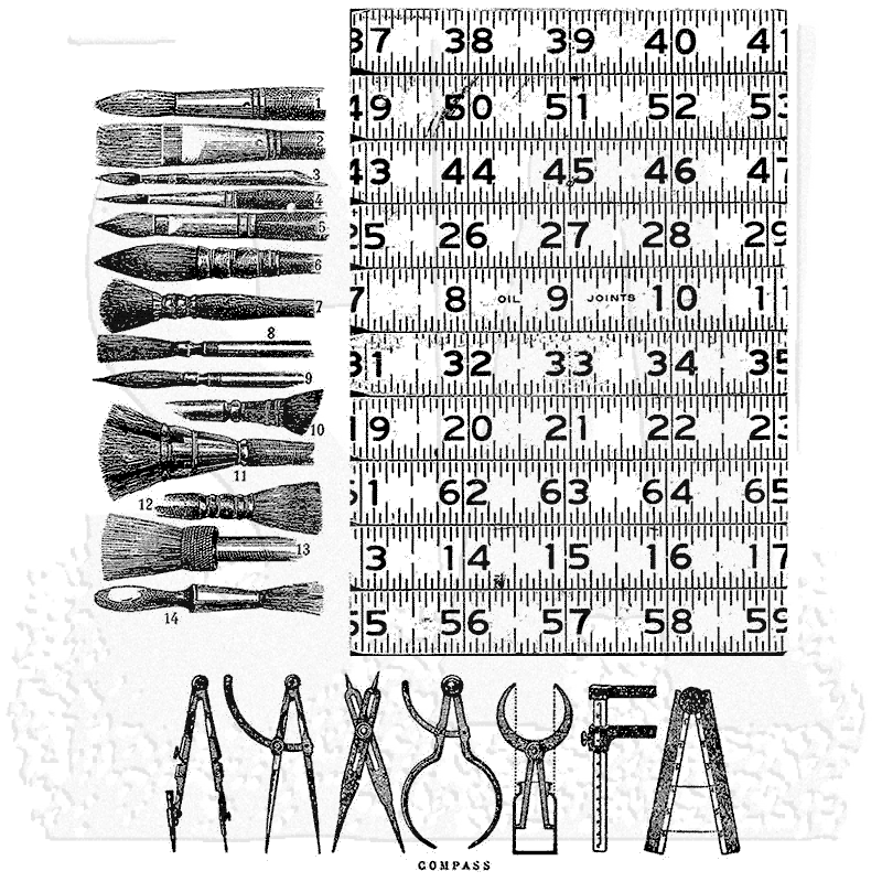 Tim Holtz Stamps Stampers Anonymous Artful Silhouettes Rubber Stamp