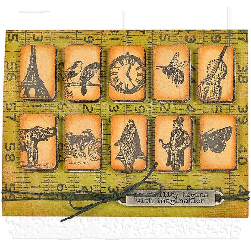 Stampers Anonymous Original Tim Holtz Cling Rubber Stamps Eccentric Cms448  - Craft Toys - AliExpress