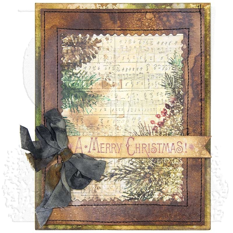 Stampers Anonymous Tim Holtz Cling Stamps 7"X8.5"-Music & Advert