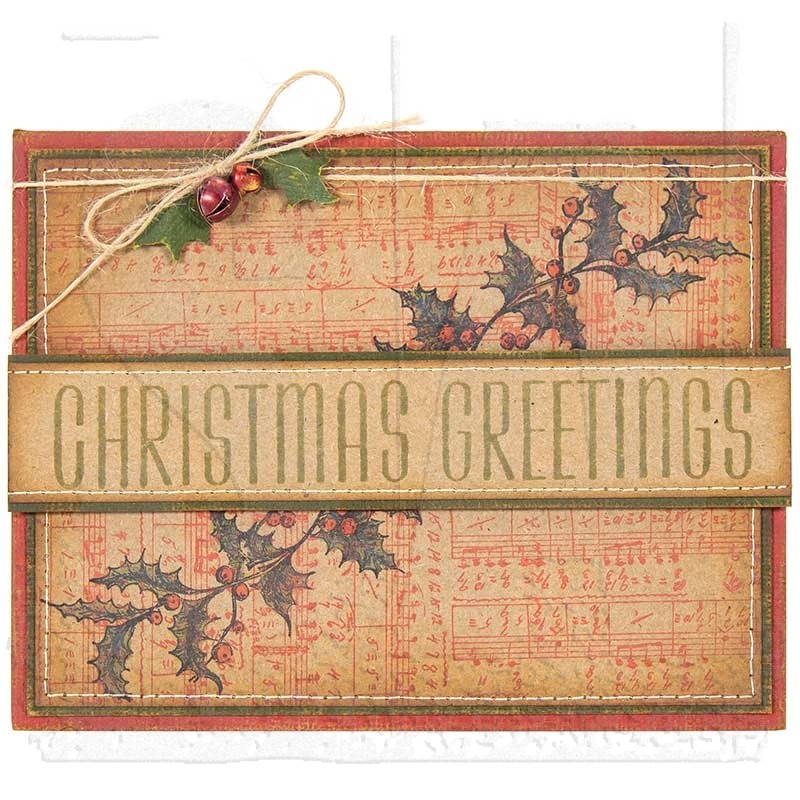 Stampers Anonymous Tim Holtz Cling Stamps 7"X8.5"-Music & Advert