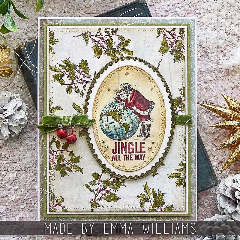 Tim Holtz Stampers Anonymous Cling Stamps, Darling Christmas, (CMS457),  October 2022 Winter Holiday Christmas Release, + Carnora Storage Mesh Bag