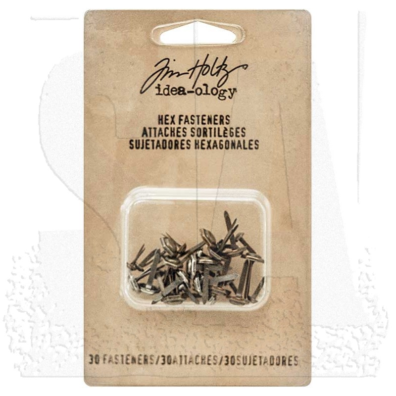 TH93123 0.5-Inch Number Brads by Tim Holtz Idea-ology 24 per Pack Antique Nickel Finish 