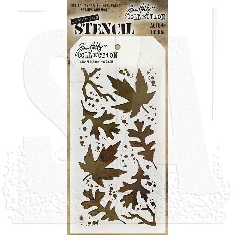 Leaf Pattern Layering Stencil Stampers Anonymous Tim Holtz Collection Paper Art 