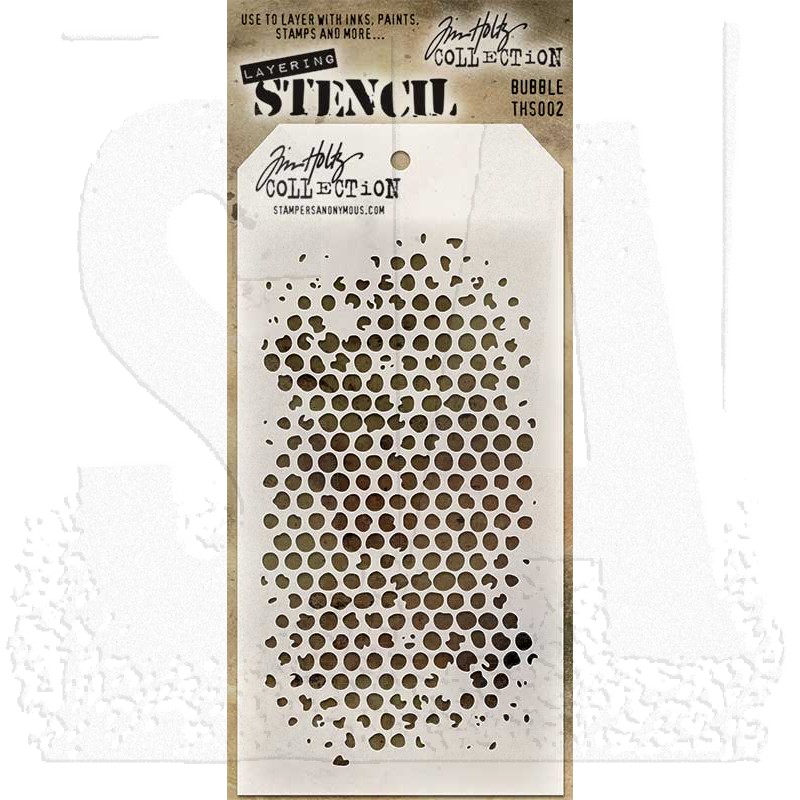 THS130 Grime Stampers Anonymous Tim Holtz Layering Stencil 