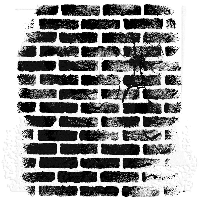 Wendy Vecchi Background Stamp Cracked Brick Wall WVBG031
