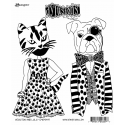 Dylusions Cling Mount Stamps - Winston and Lulu DYR48497