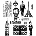 Tim Holtz Cling Mount Stamps - Paris to London CMS160