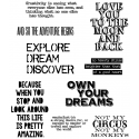 Tim Holtz Cling Mount Stamps - Life Quotes CMS227