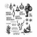 Tim Holtz Cling Mount Stamps - Holiday Drawings CMS284