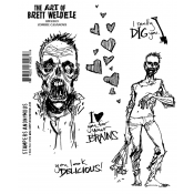 Brett Weldele Cling Mount Stamps - Zombie Casanova BWC009