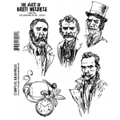 Brett Weldele Cling Mount Stamps - Steampunk Selfies, Gents BWC010