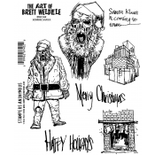 Brett Weldele Cling Mount Stamps - Zombie Santa BWC014