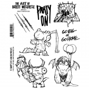 Brett Weldele Cling Mount Stamps - Party Monsters BWC021