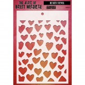 Brett Weldele Stencil - Hearts BWS-015