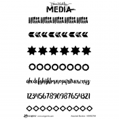 Dina Wakley Media Cling Mount Stamps: Assorted Borders MDR52784