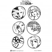 Dina Wakley Media Cling Mount Stamps: Circled MDR81241