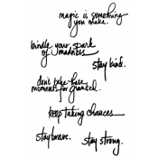 Dina Wakley Media Cling Mount Stamps: Handwritten Quotes MDR44475