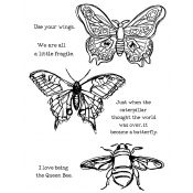 Dina Wakley Media Cling Mount Stamps: Scribbly Insects MDR44499