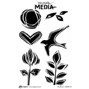 Dina Wakley Media Cling Mount Stamps: Woodcuts MDR46110