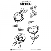 Dina Wakley Media Cling Mount Stamps: Abstract Blooms MDR55679