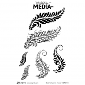 Dina Wakley Cling Mount Stamps: Sketched Layered Fronds MDR55716