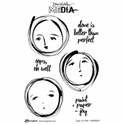 Dina Wakley Media Cling Mount Stamps: Oops Oh Well MDR58397