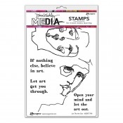 Dina Wakley Cling Mount Stamps: Let The Art Out MDR77794