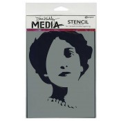 Dina Wakley Media Stencil: Stenciled Queenie MDS44239