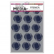 Dina Wakley Media Stencil: Fractured Circles MDS52425